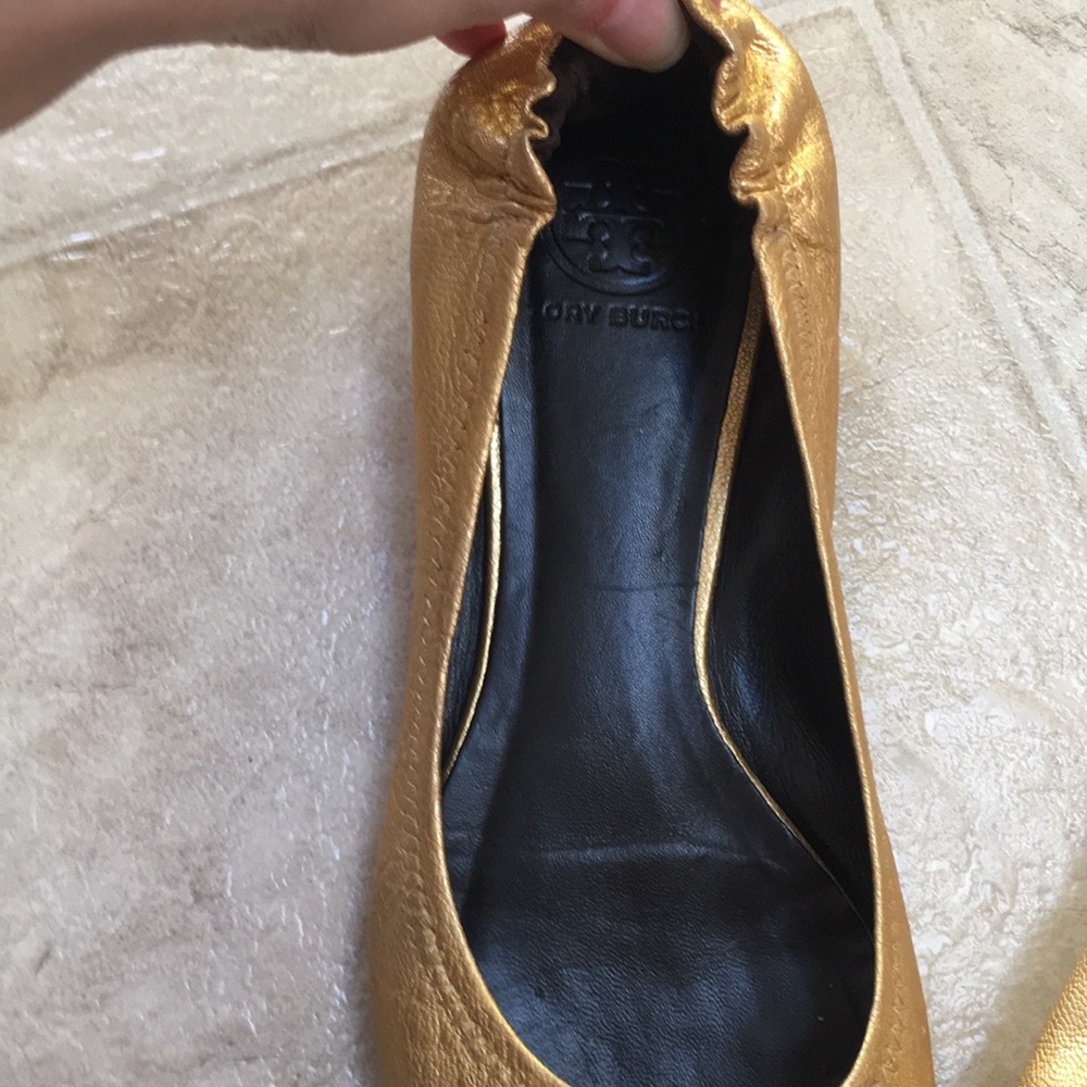 Tory Burch Gold Flats - Picture 5 of 8